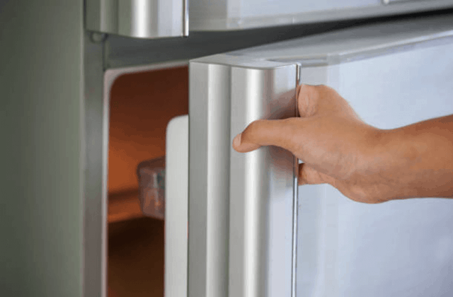 opening refrigerator door